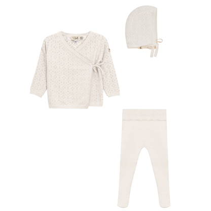Pointelle Knit 3Pc Set