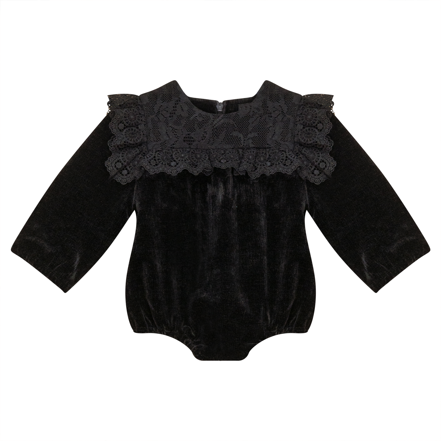 Lace Trim Velvet Bubble