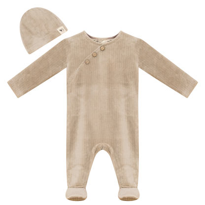 Fake Wrap Onesie with Hat