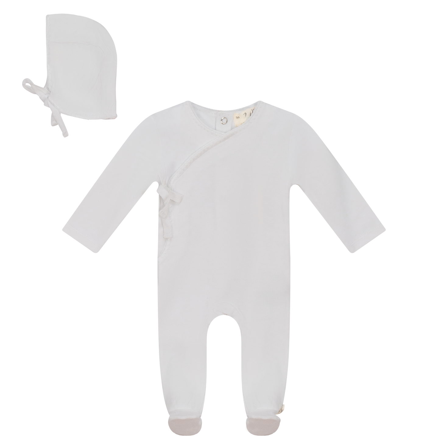 Knitted Wrap Onesie with Bonnet