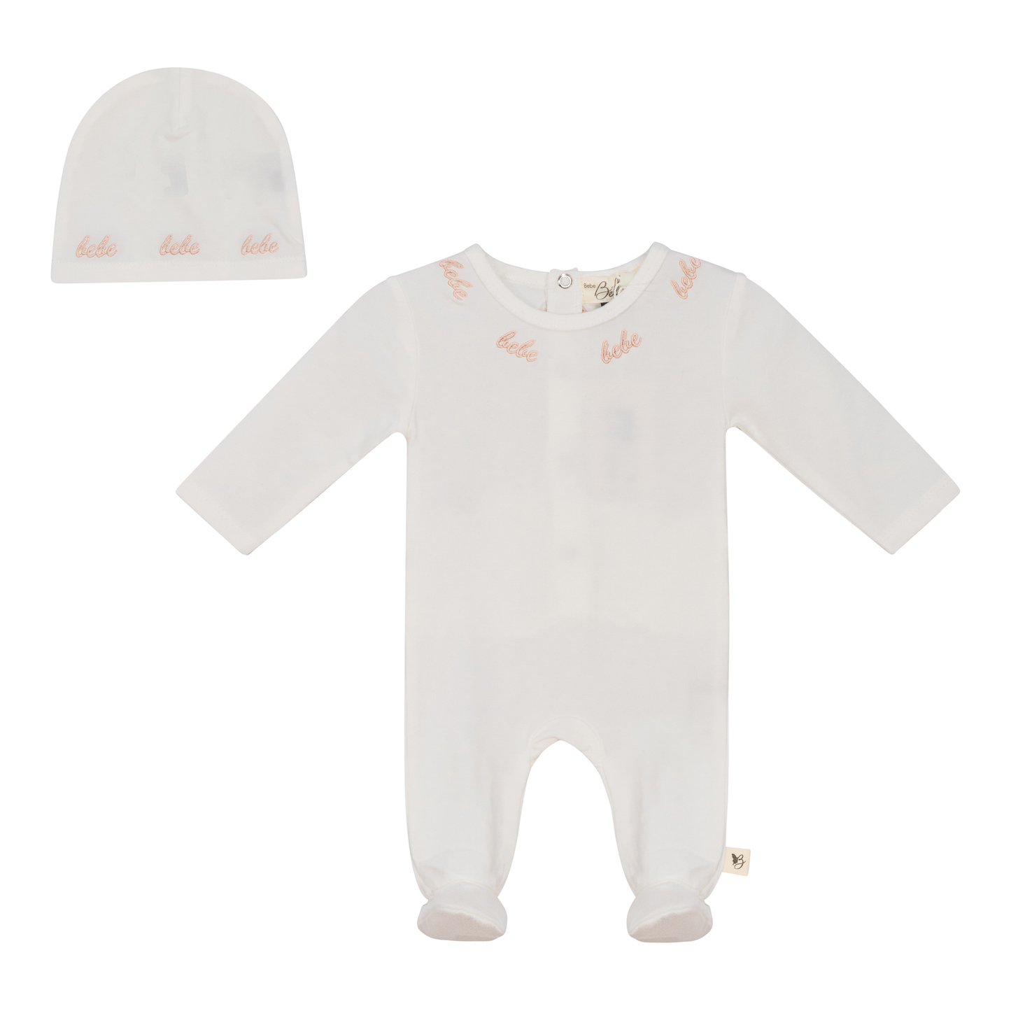 Bebe Embroidered Onesie with Hat