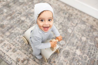 Bebe Embroidered Velour Onesie with Hat