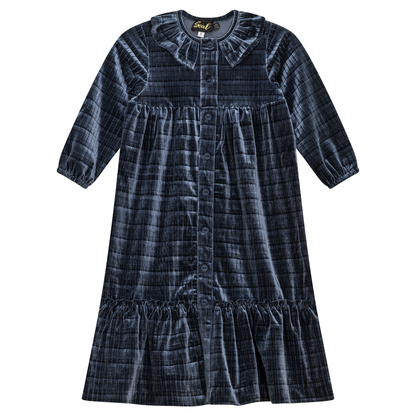 Plaid Velour Maxi Dress