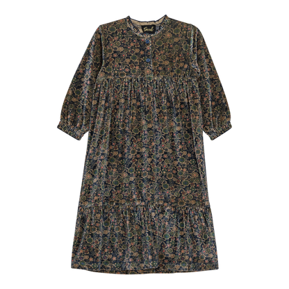Ribbed Velvet Floral Robe