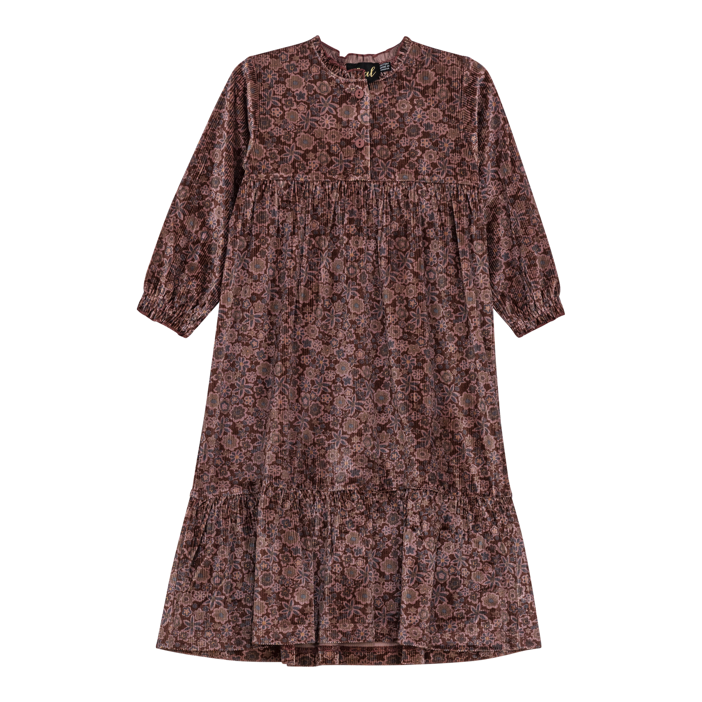 Ribbed Velvet Floral Robe