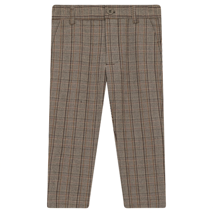 Woven Plaid Long Pants