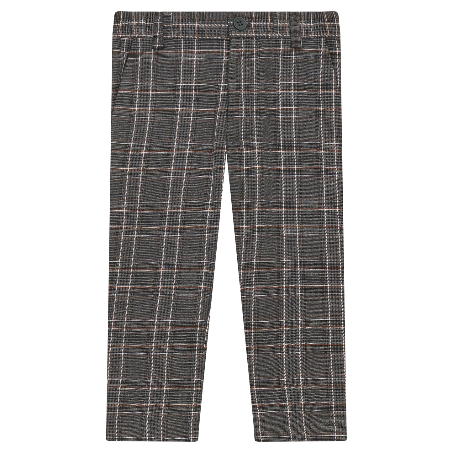 Woven Plaid Long Pants