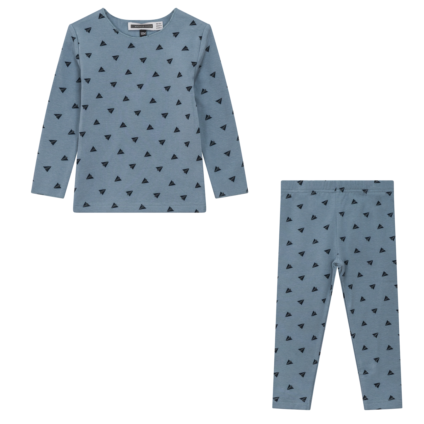 Heart and Paper Plane Print 2Pc Set