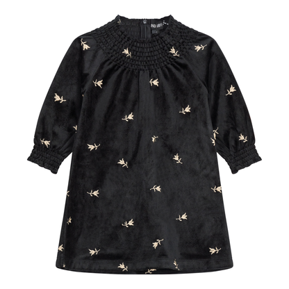 Embroidered Velour Dress
