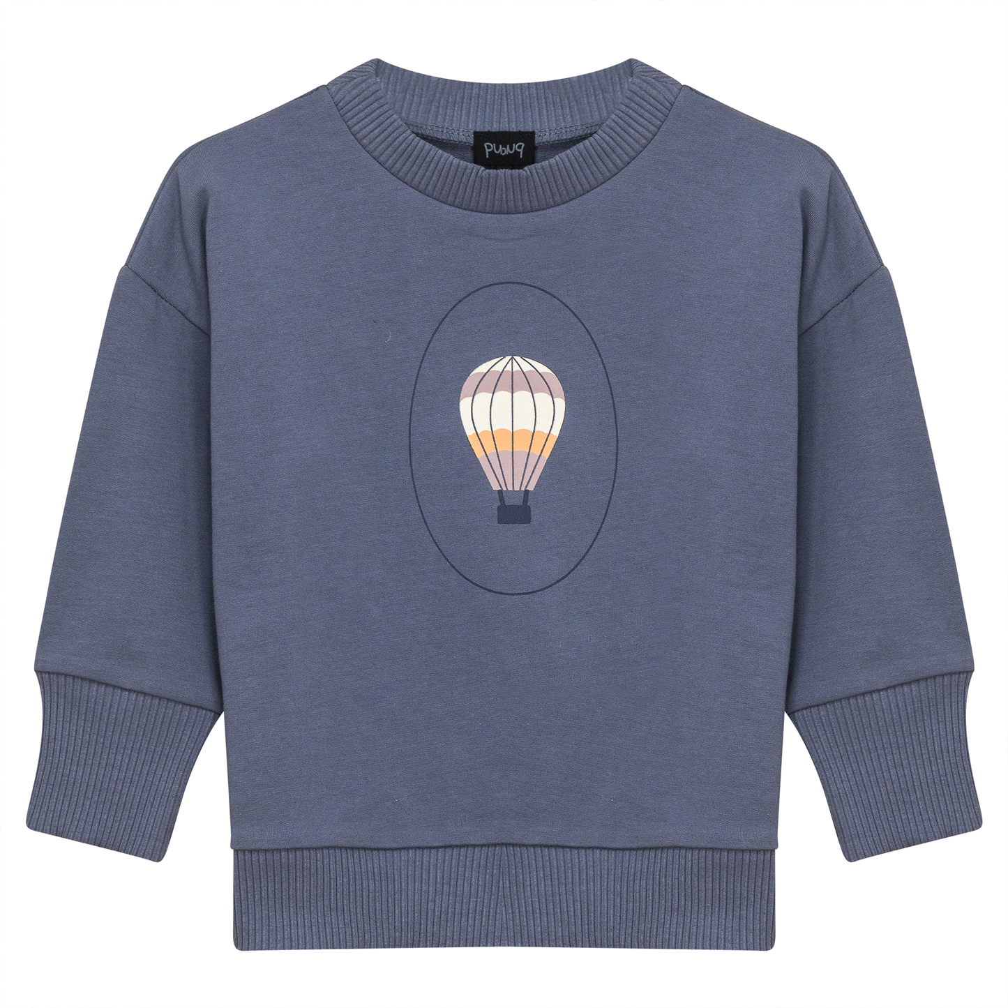 Flower and Hot Air Balloon Print Sweatshirt
