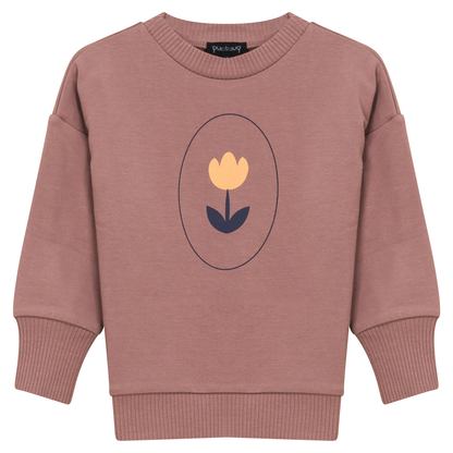 Flower and Hot Air Balloon Print Sweatshirt