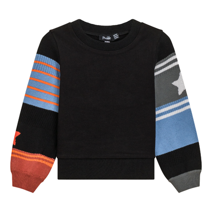 Striped Knit Fleece Top