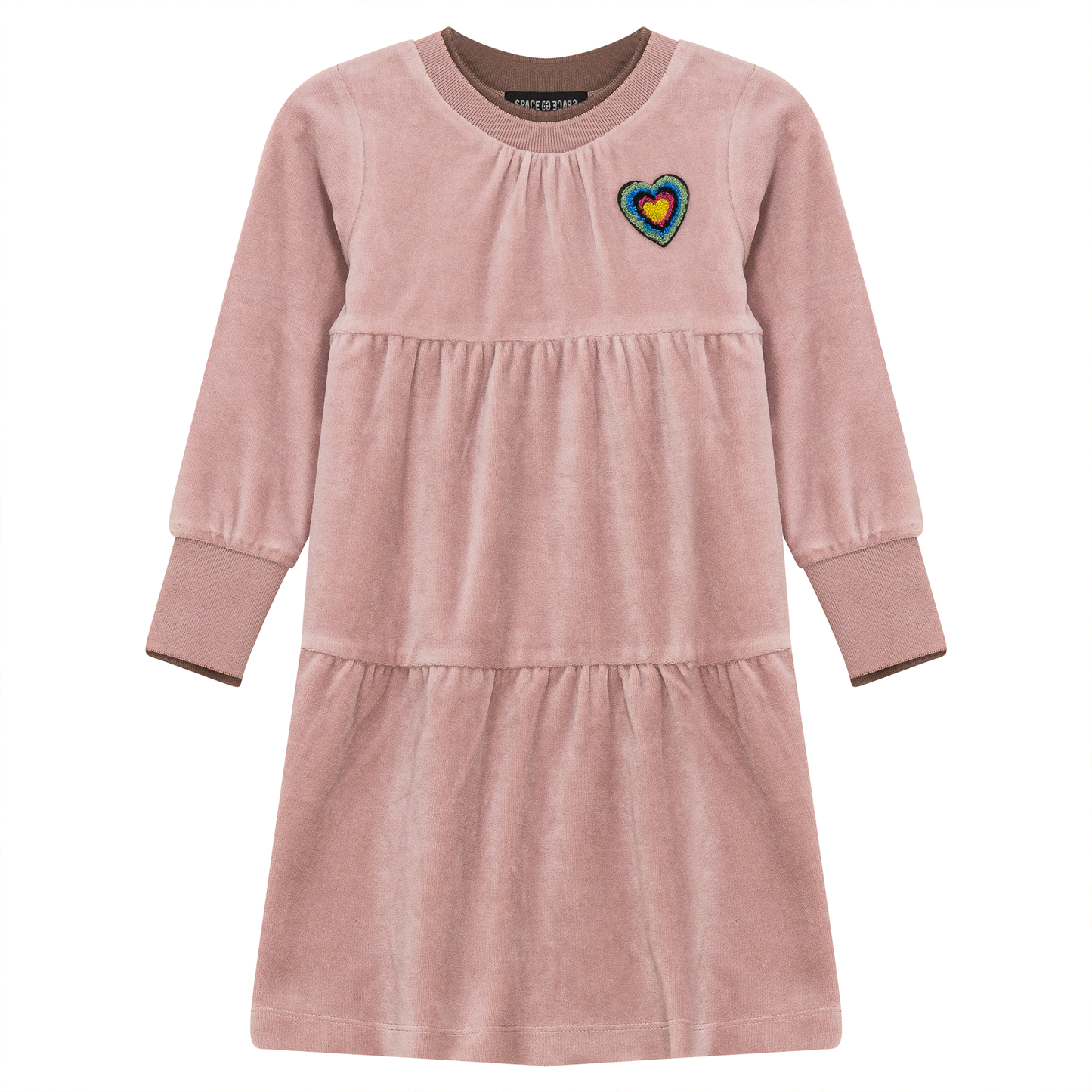 Velour Tiered Dress