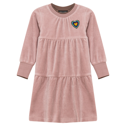 Velour Tiered Dress