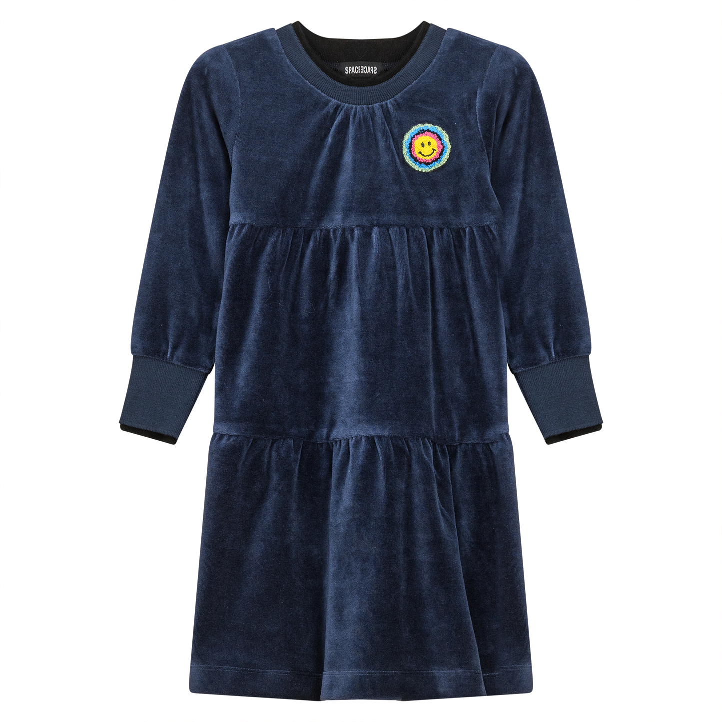 Velour Tiered Dress