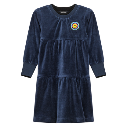 Velour Tiered Dress