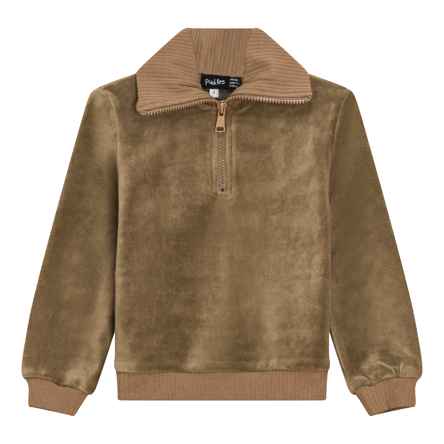 Velour Zip Up Top