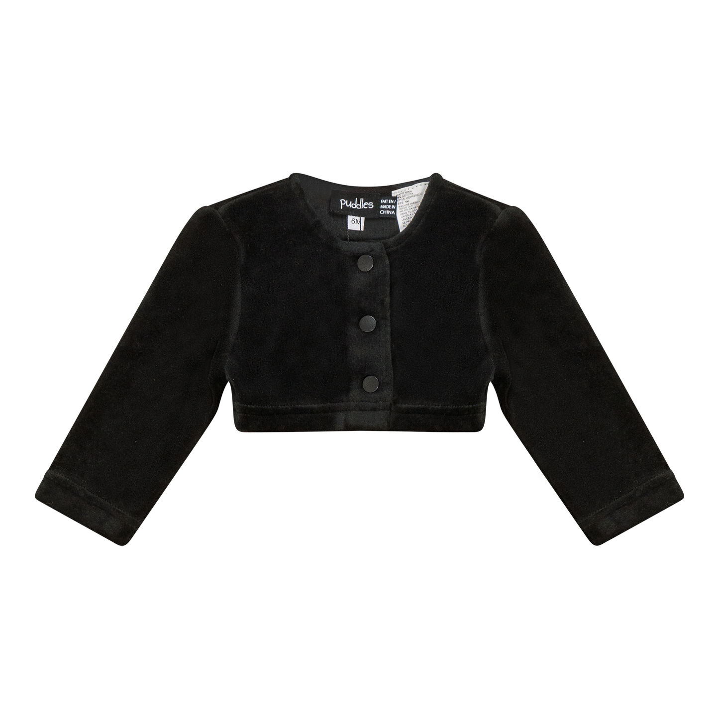 Velour Crop Cardigan
