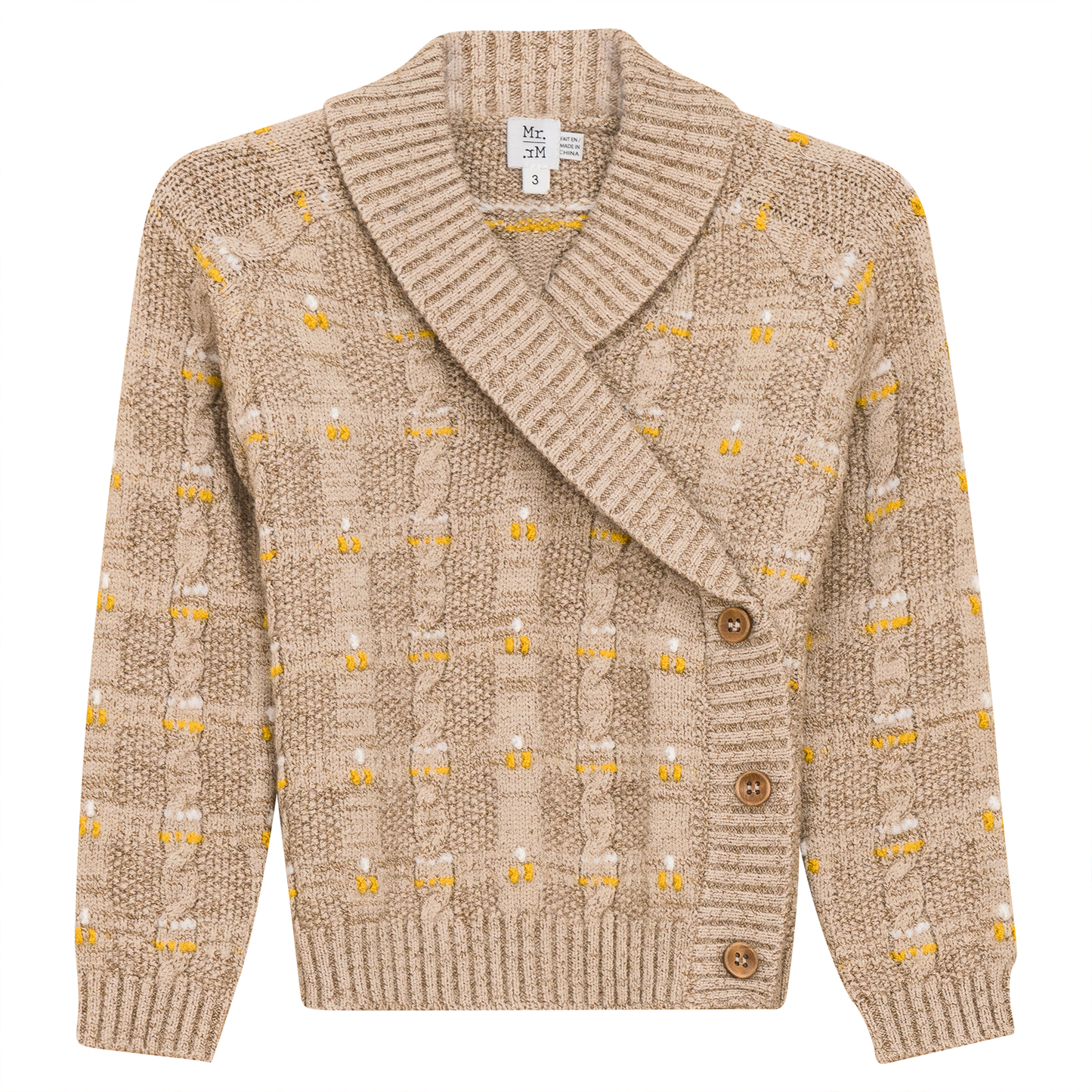Textured Cable Knit Cardigan