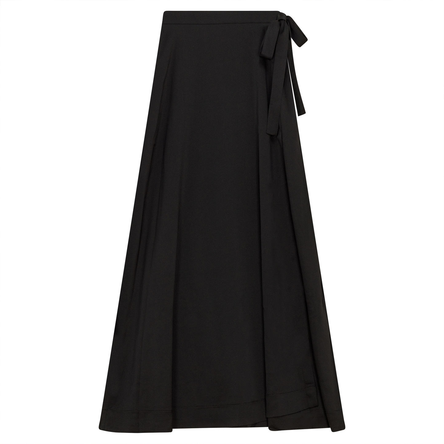 Satin Midi Wrap Skirt