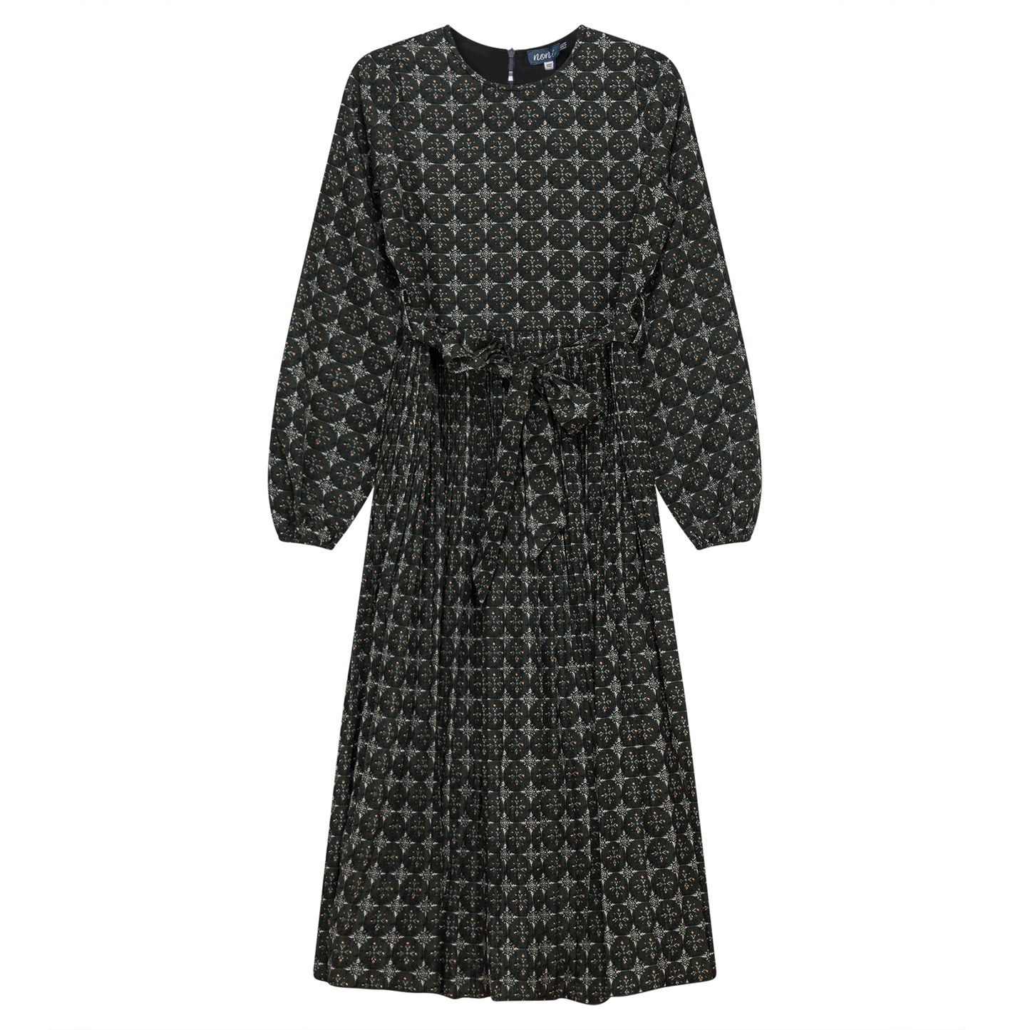 Crepe Pleated Dress