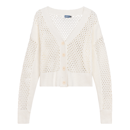 Crochet Knitted Crop Cardigan