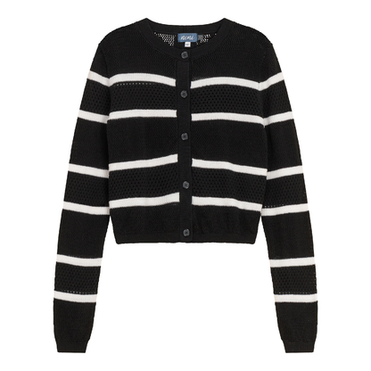 Pointelle 2 Tone Cardigan