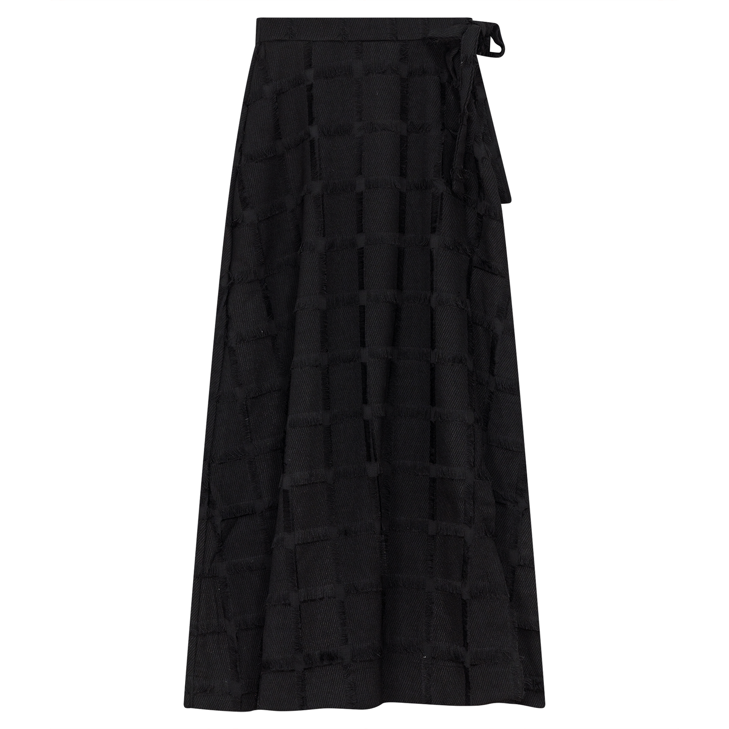 Woven Fringe Wrap Skirt