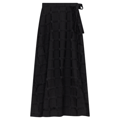 Woven Fringe Wrap Skirt