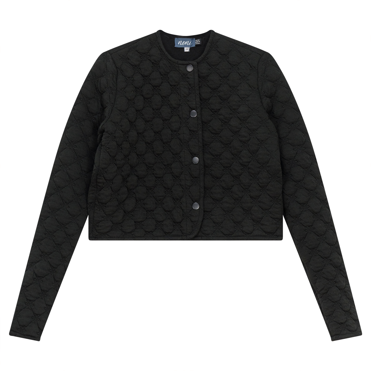 Cropped Quilted Cardigan