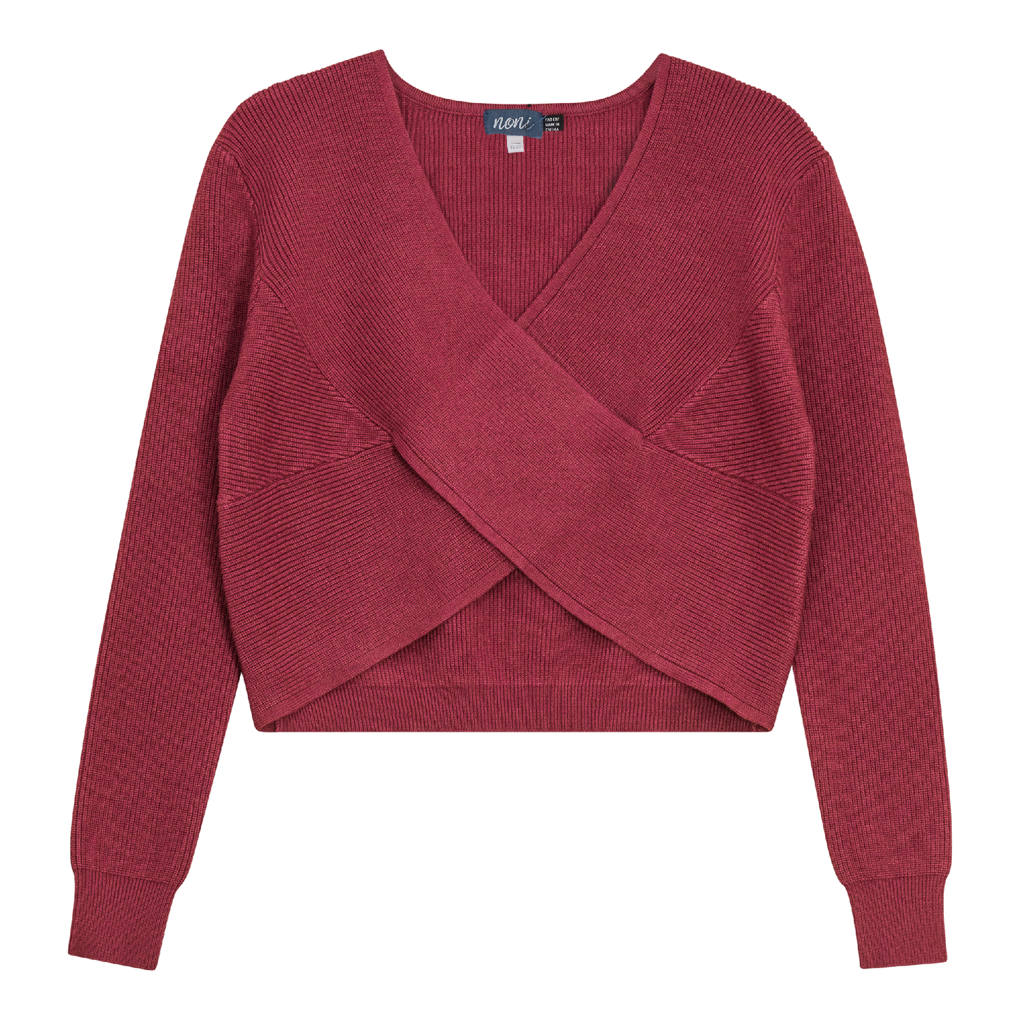 Chunky Knit Wrap Cropped Sweater