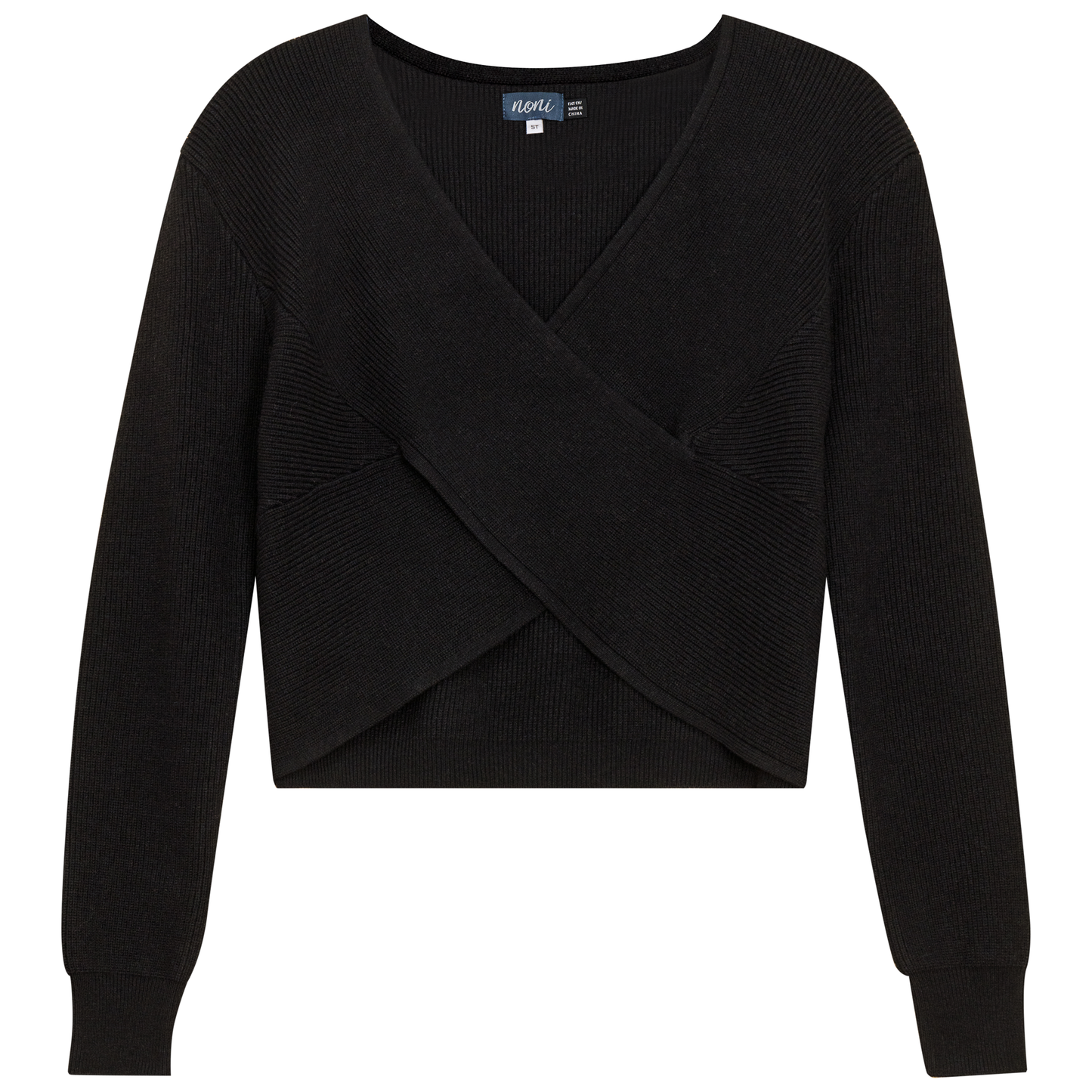Chunky Knit Wrap Cropped Sweater