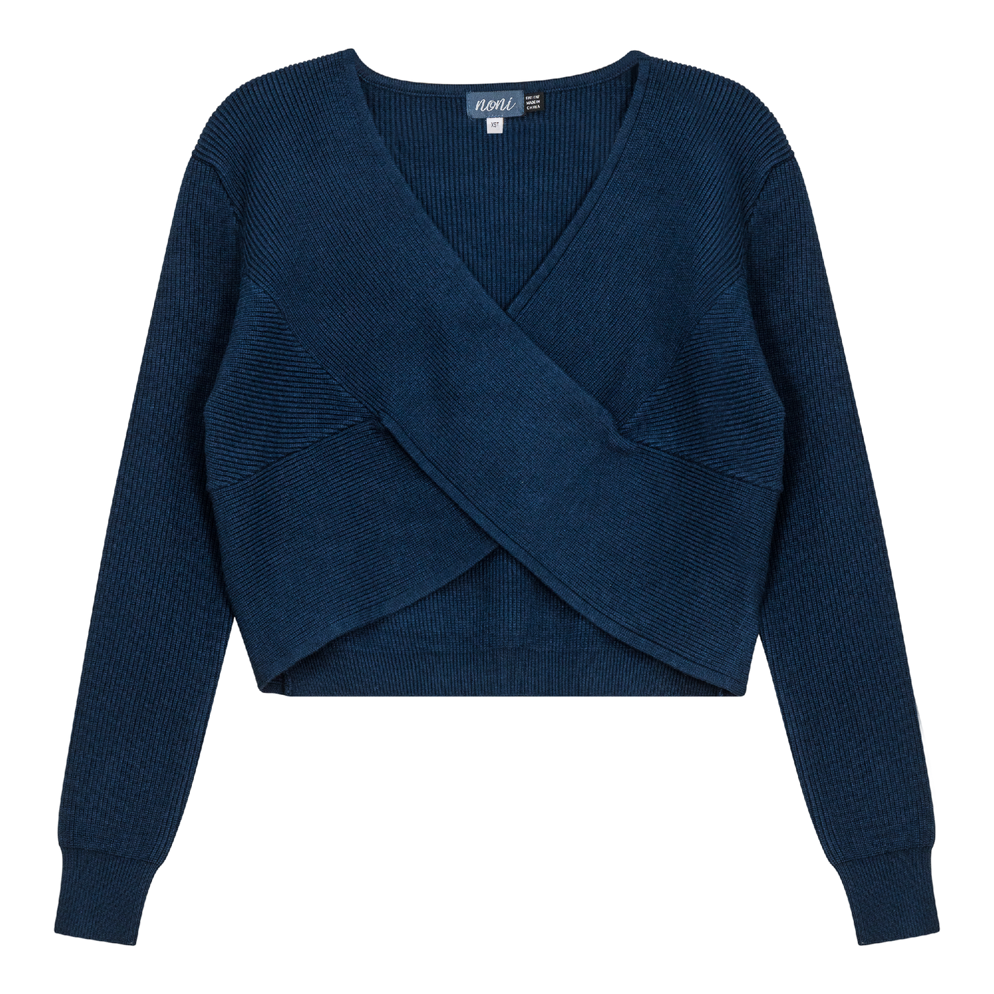 Chunky Knit Wrap Cropped Sweater