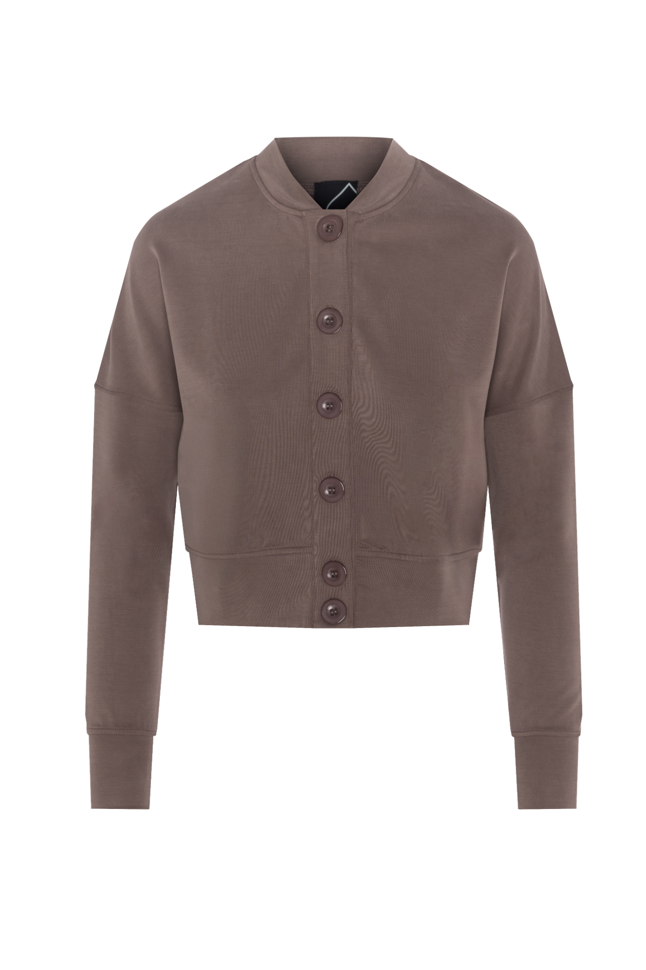 Cropped Sweatshirt Cardigan