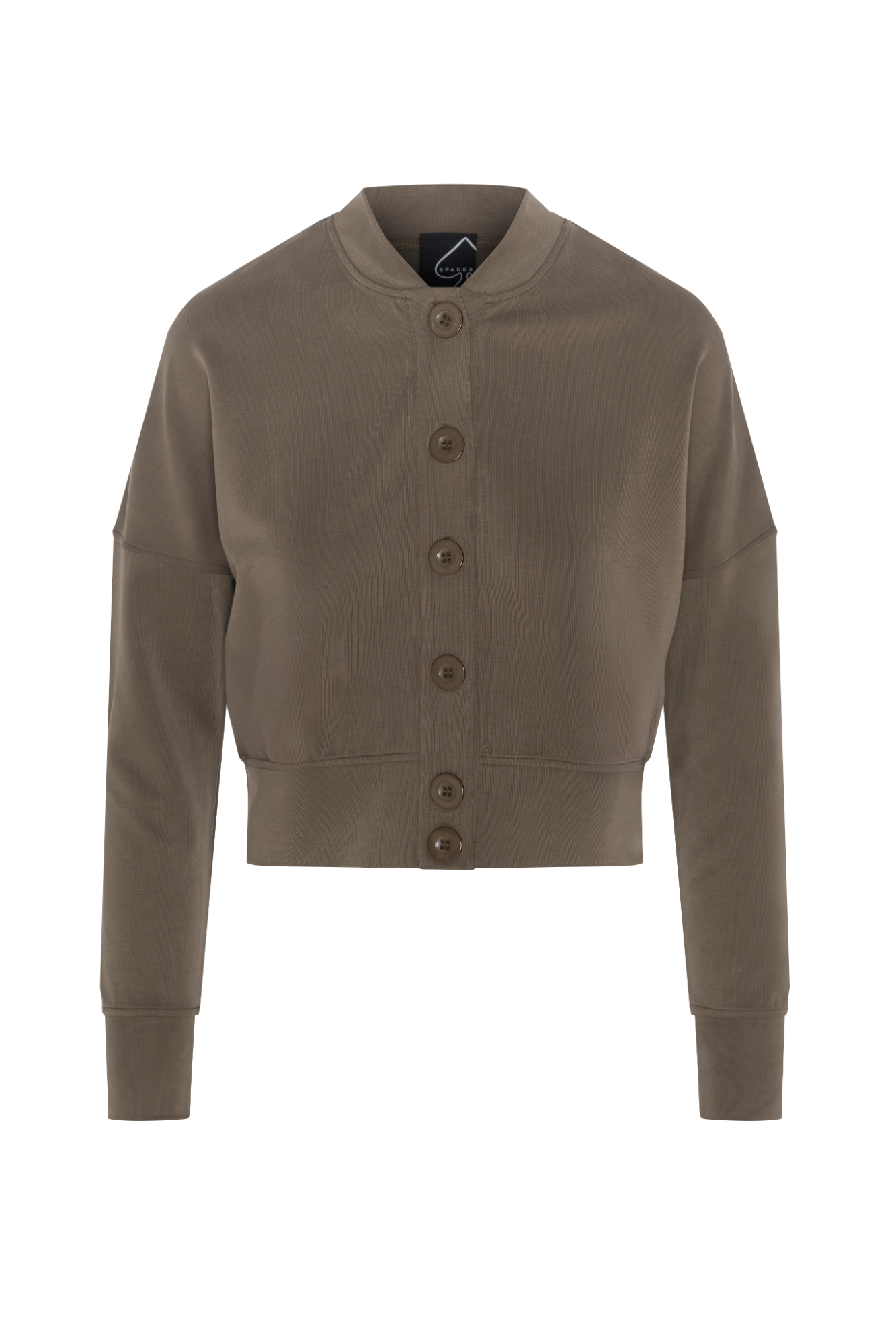 Cropped Sweatshirt Cardigan