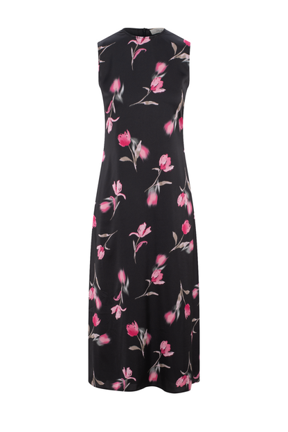 Printed Satin Midi Jumper