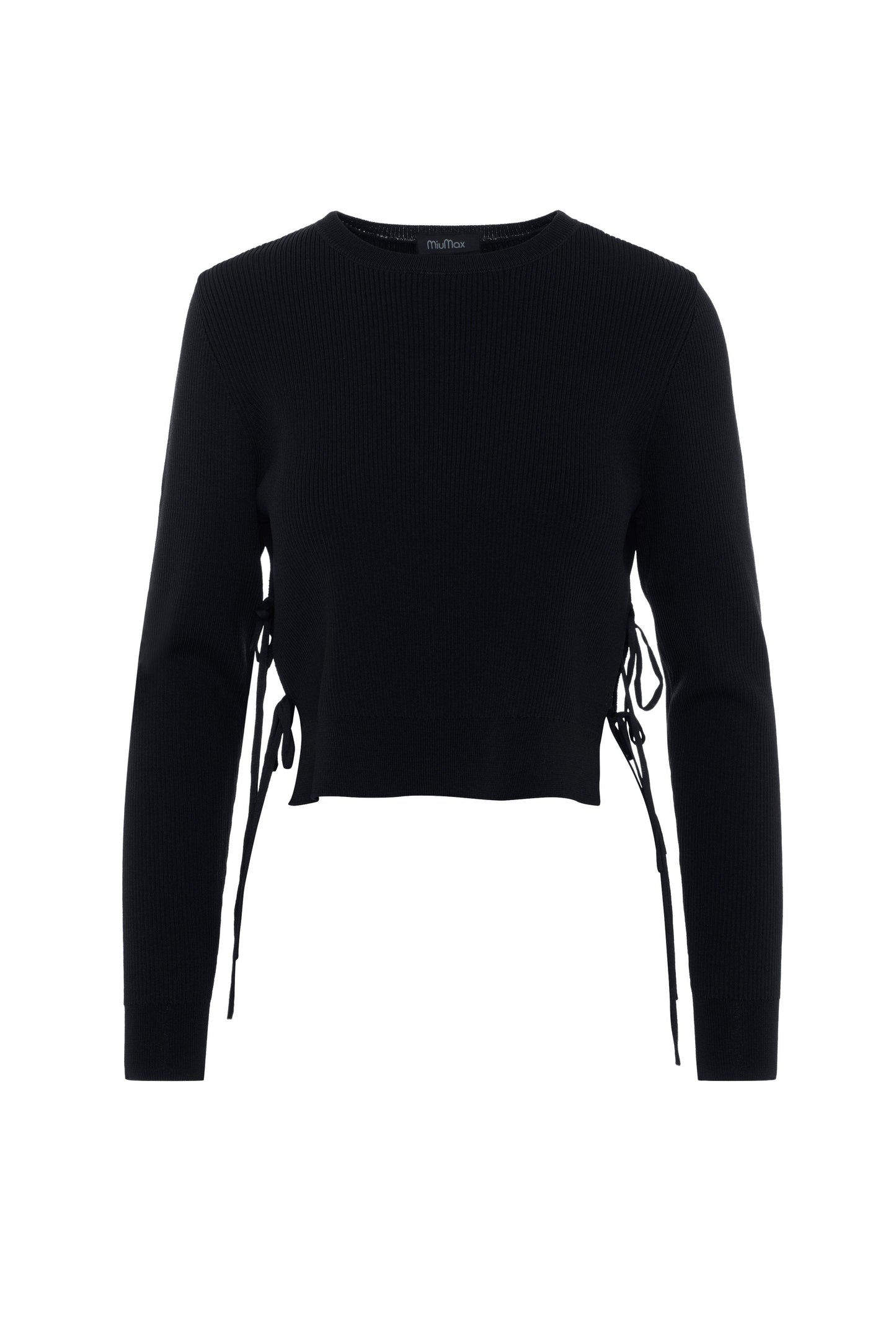 Cropped Double Tie Sweater