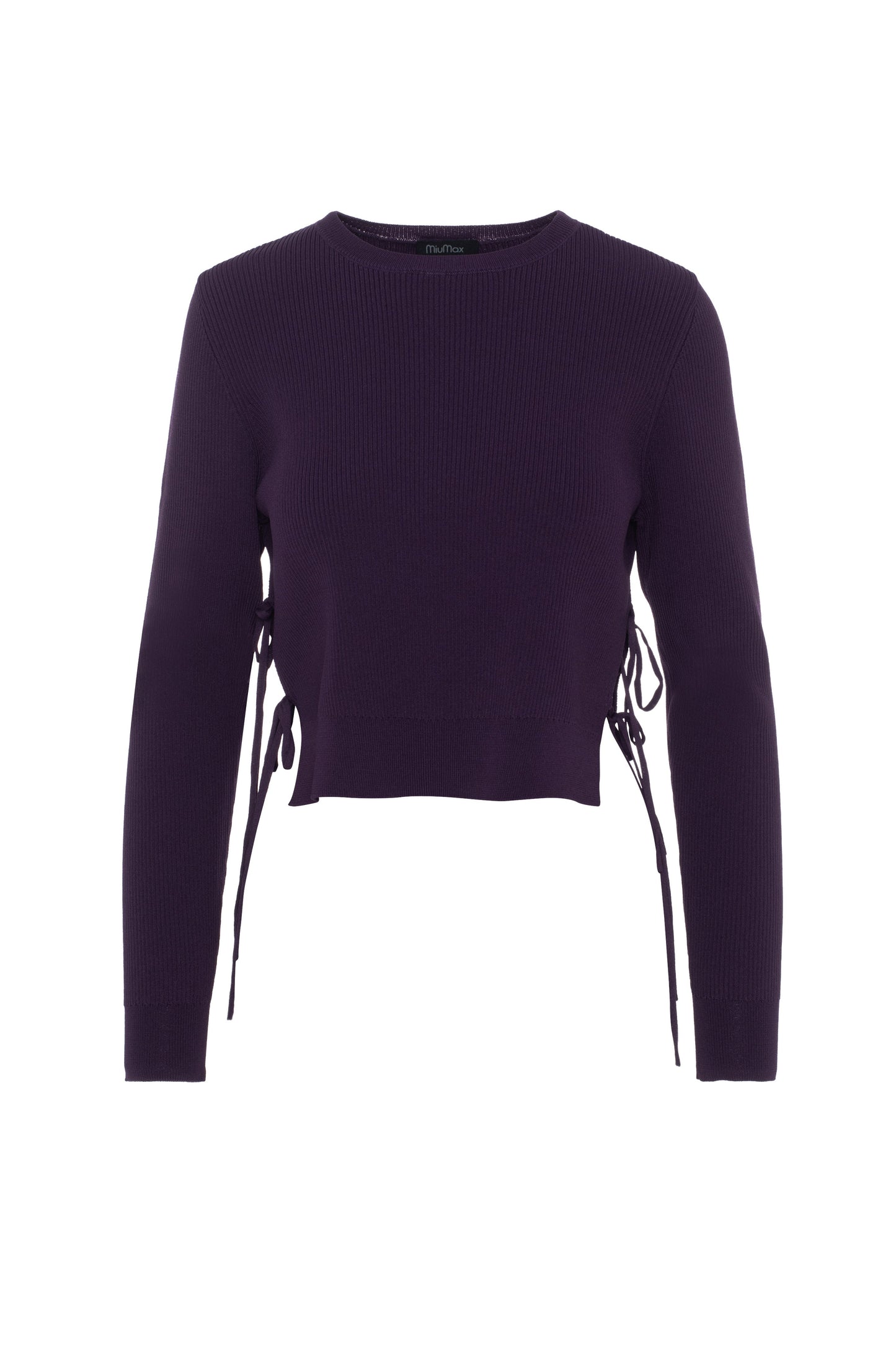 Cropped Double Tie Sweater