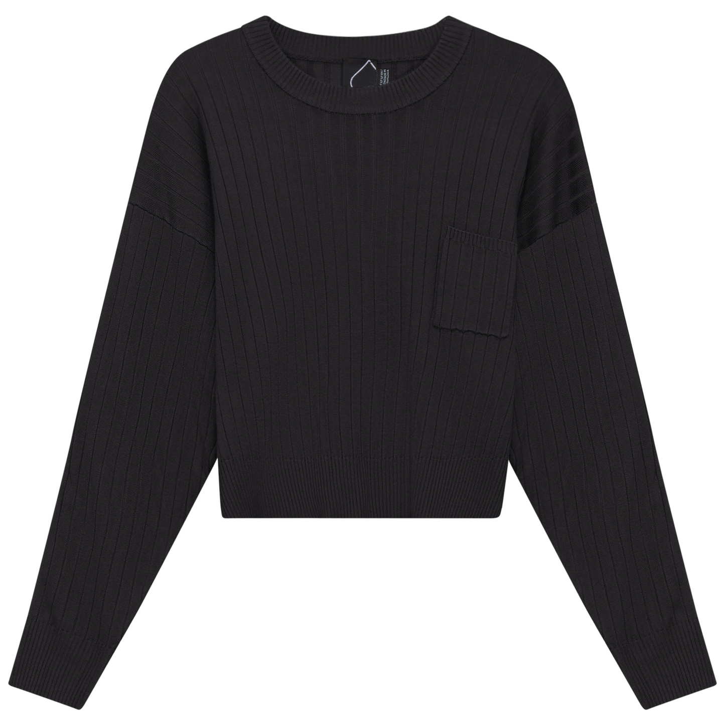 Cropped Loose Pocket Sweater