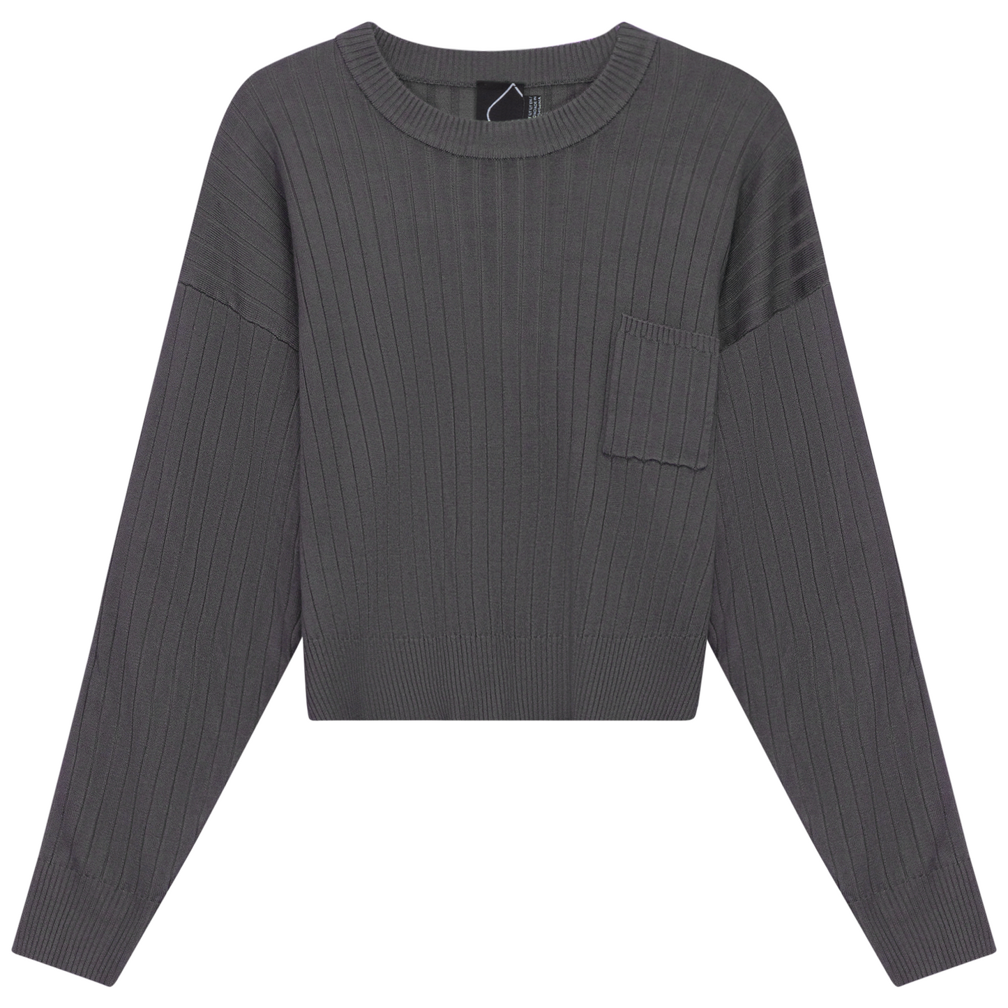 Cropped Loose Pocket Sweater