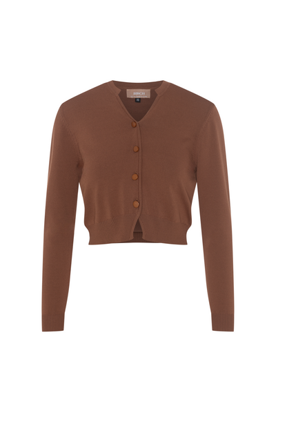 Cropped Open Knit Cardigan