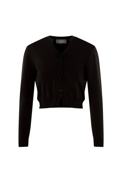 Cropped Open Knit Cardigan