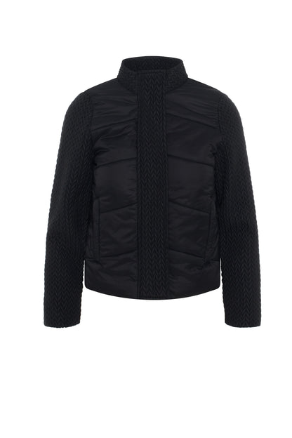 Quilted Braided Bomber Jacket