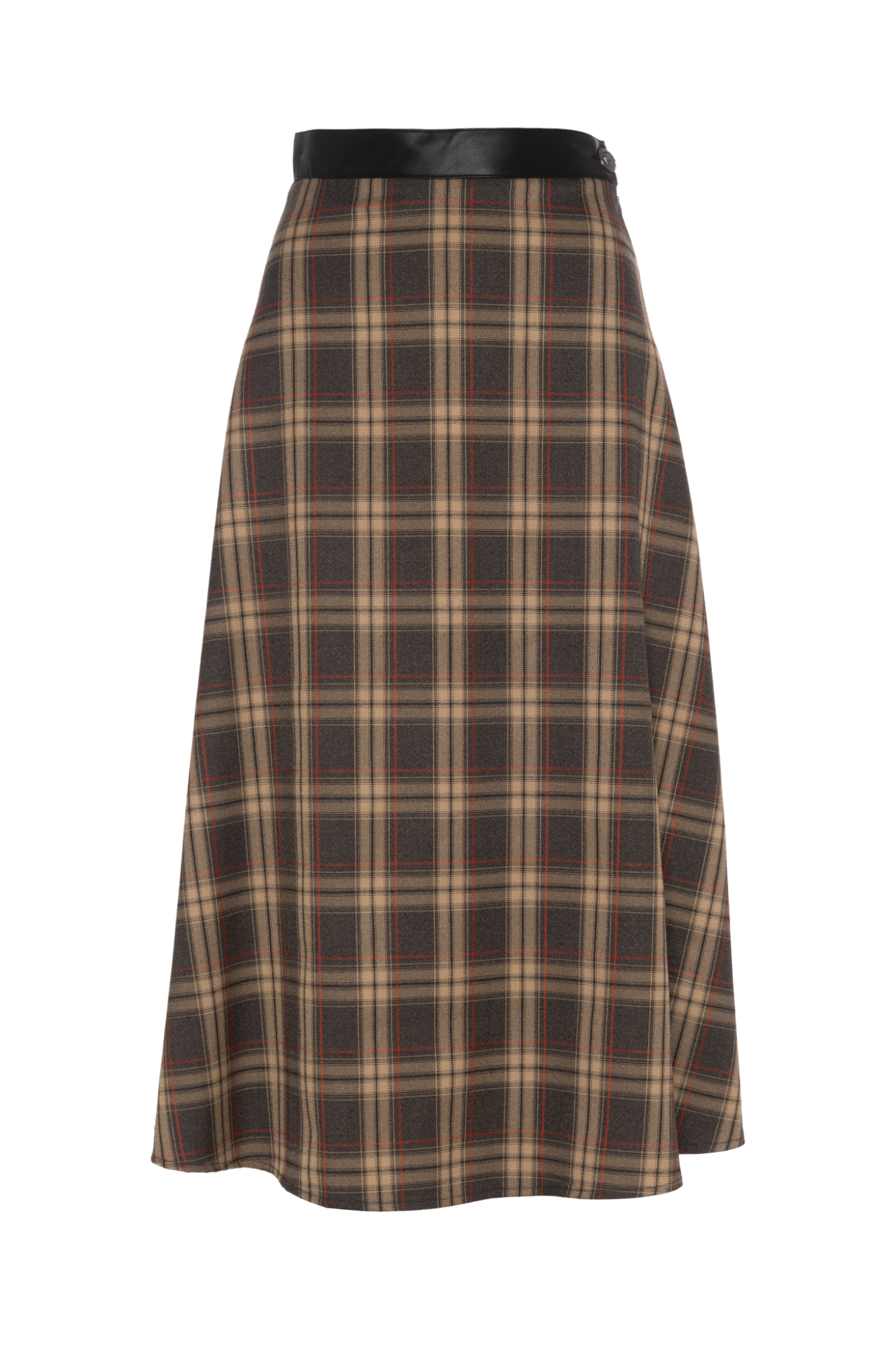 Plaid Midi Skirt