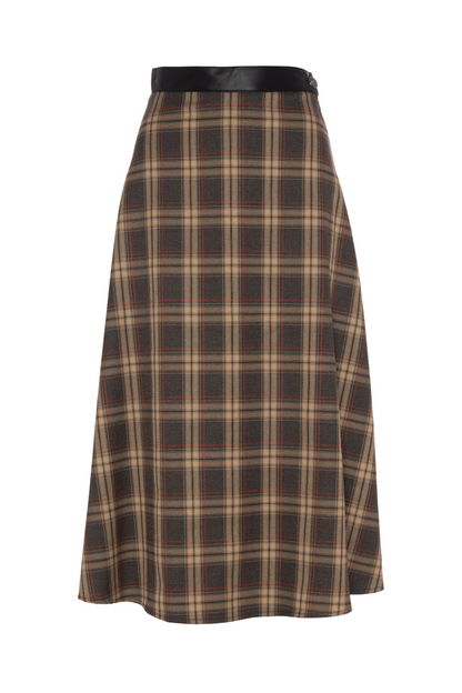 Plaid Midi Skirt