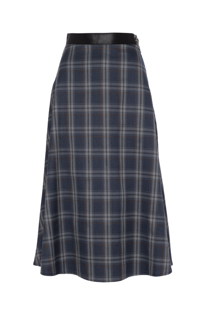 Plaid Midi Skirt