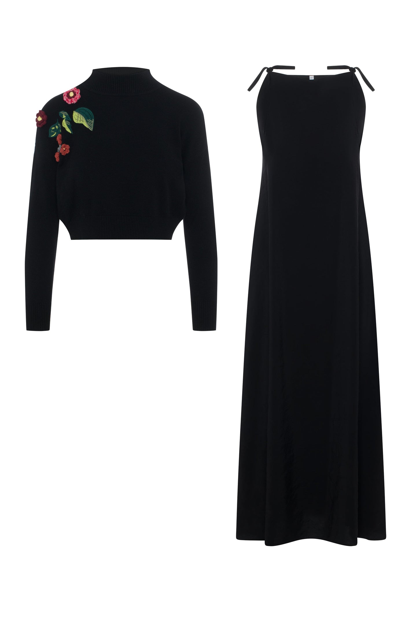 Cropped Applique SweaterJumper Set