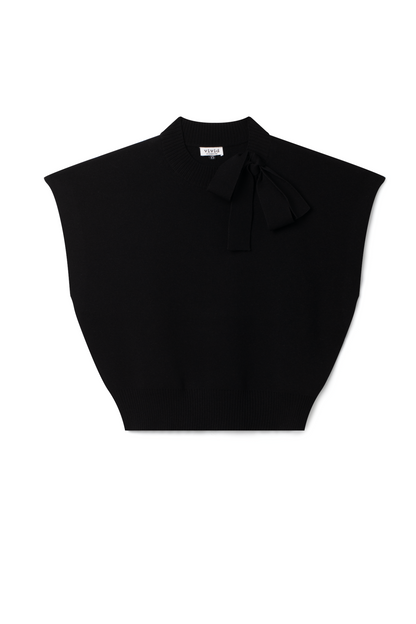 Knit Mock Neck Tie Vest