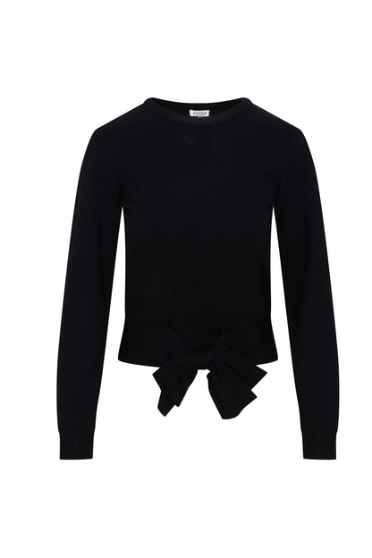 Crew Neck Tie Sweater