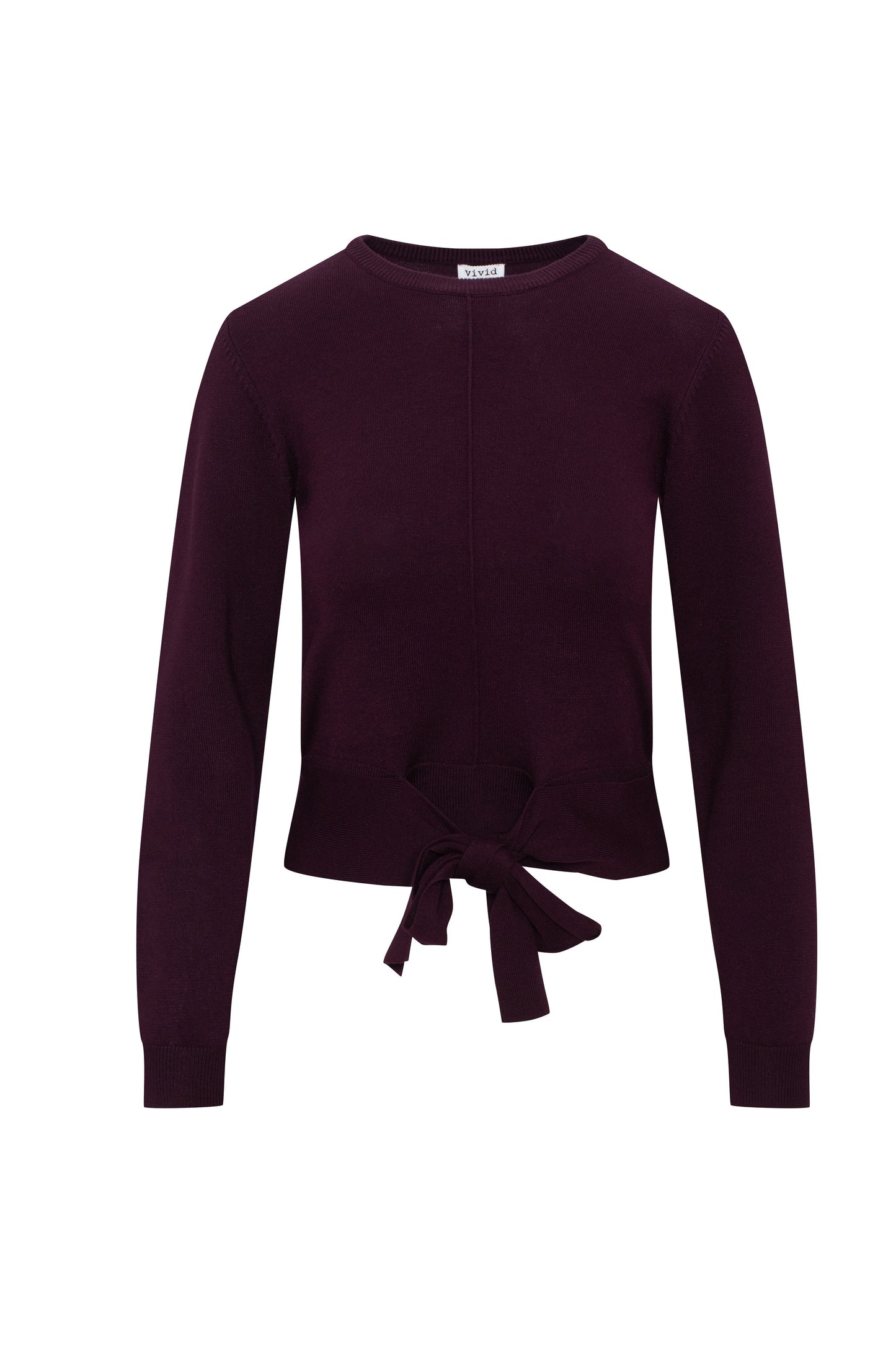 Crew Neck Tie Sweater